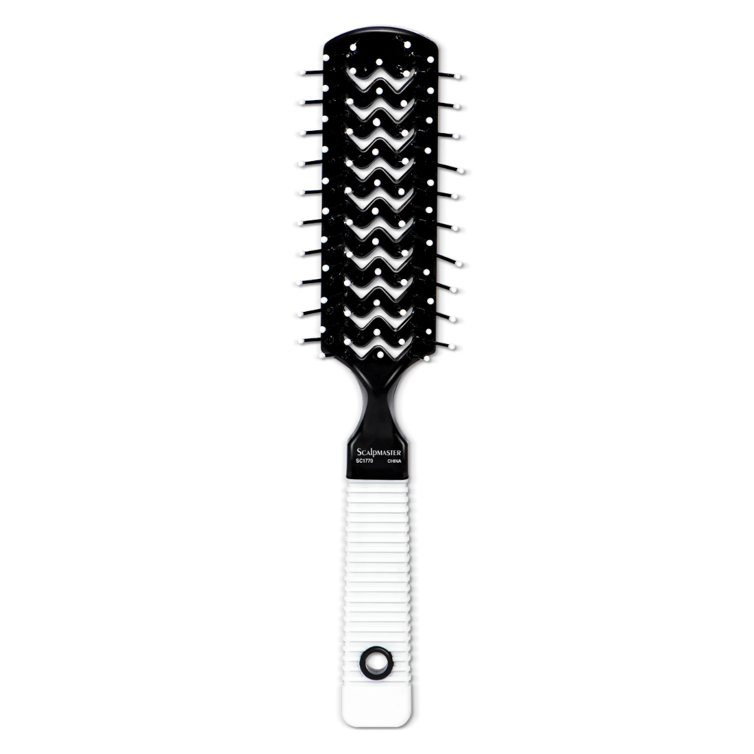 Scalpmaster Vent Brush with Rubber Grip Handle - 7 Row