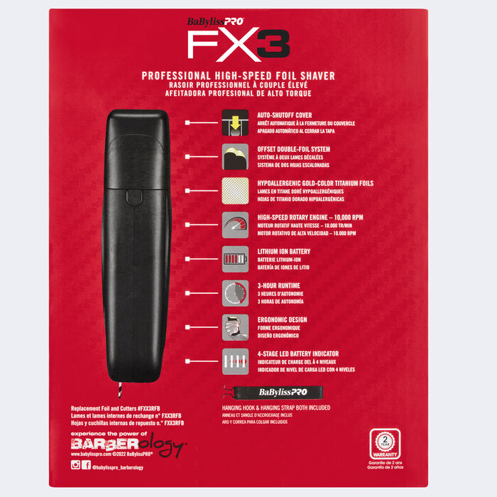 Babyliss Pro® Fx3 Professional High Speed Foil Shaver